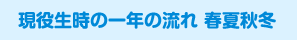 現役生時の一年の流れ 春夏秋冬